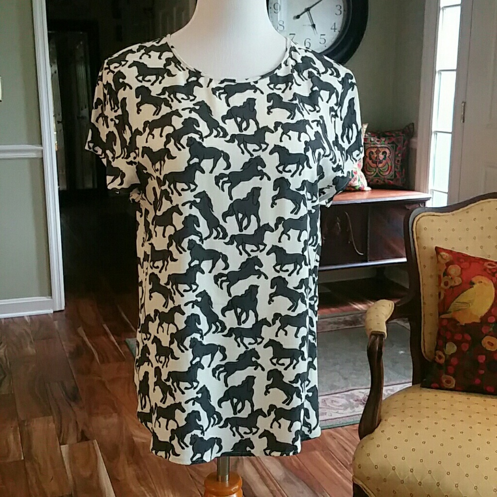 H&M horse print top